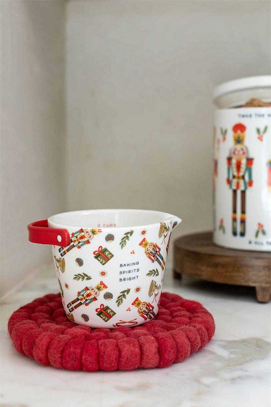 Home Decor Mud Pie | Nutcracker Measuring Cup Set By Mud Pie