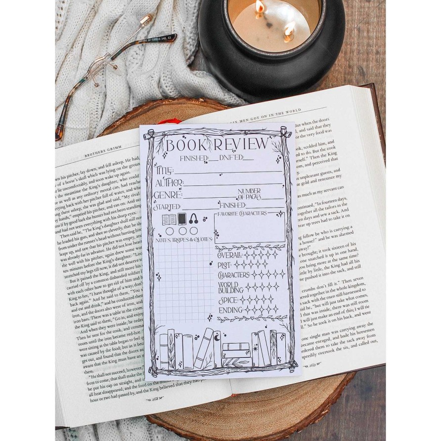 Home Decor Meaggie Moos | Book Review Reading Notepad