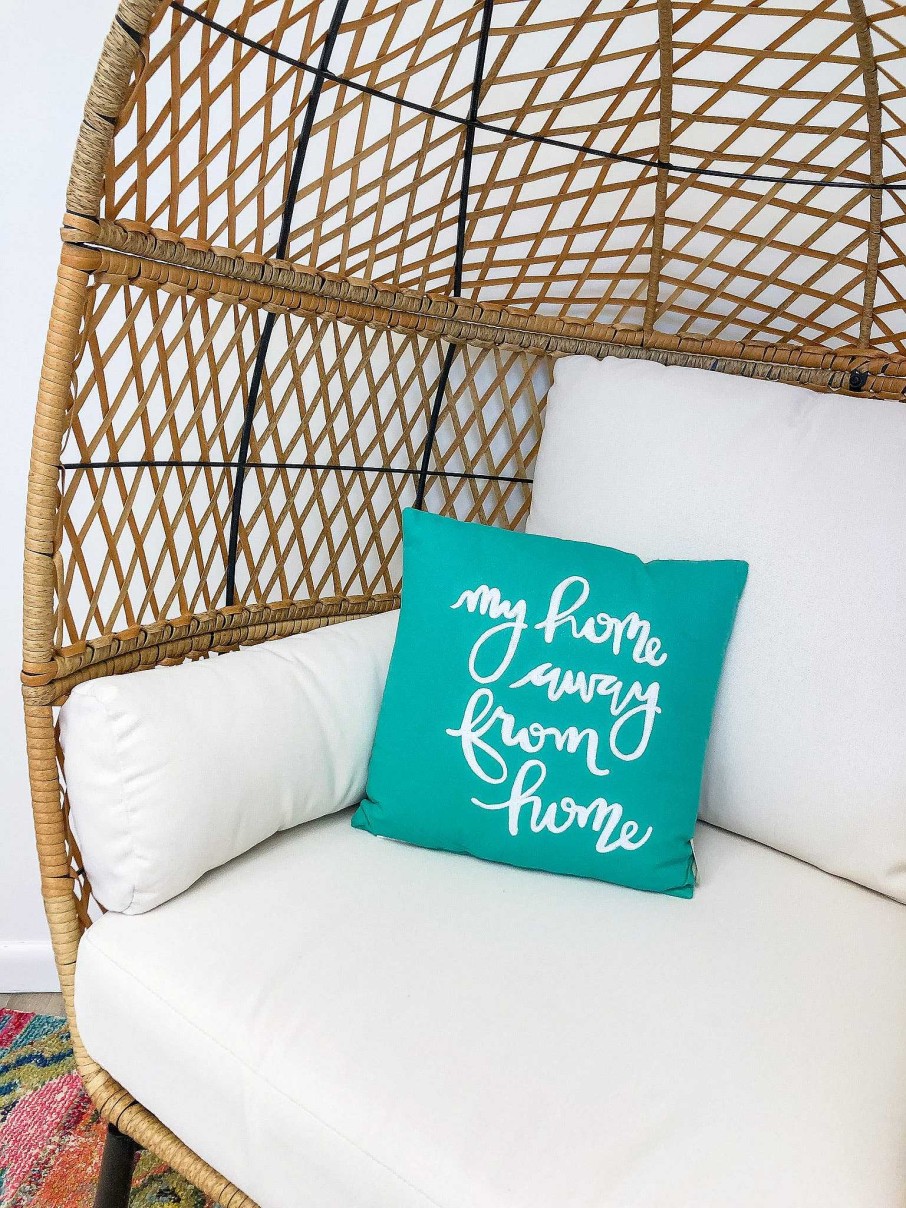 Home Decor Primitives By Kathy | My Home Away From Home' Throw Pillow