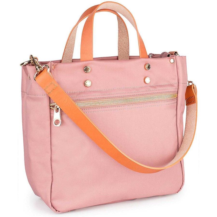 Accessories Boulevard Tote Bags | Joey Nylon Tote - Mauve (Ships In 1-2 Weeks)