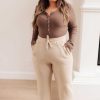 Clothing LDW Sale Athleisure | Wide Legged & Cozy Sweatpants In Sand