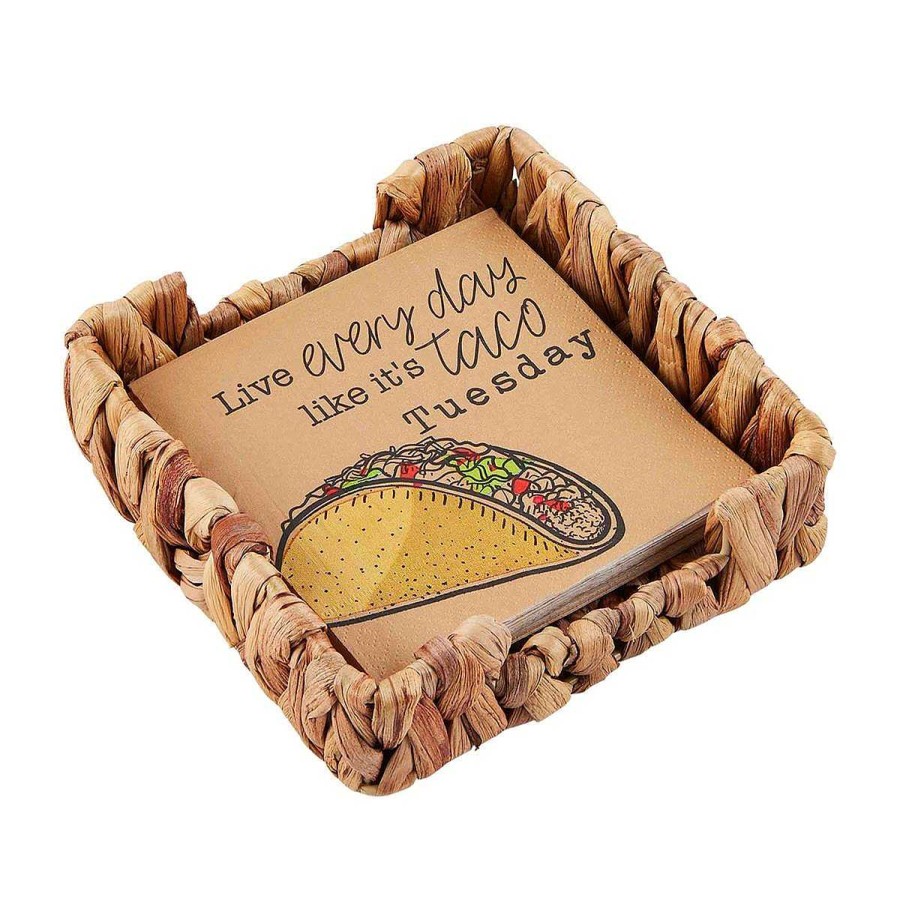 Home Decor Mud Pie | Fiesta Napkin Basket Sets By Mud Pie