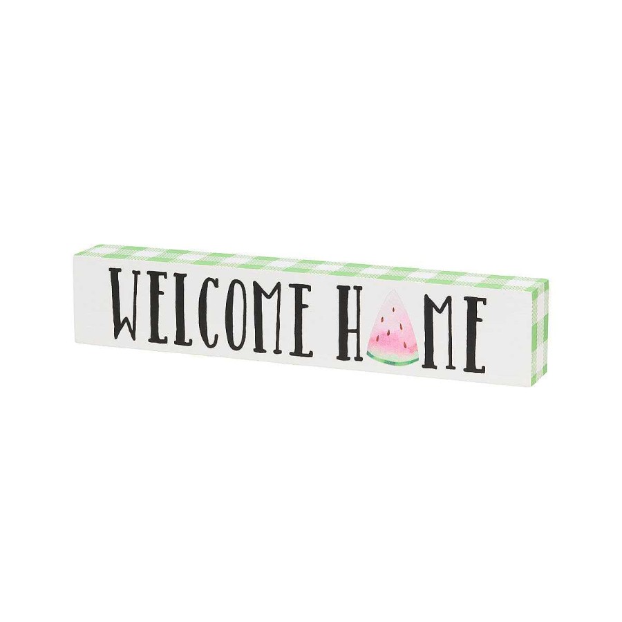 Home Decor Collins | Welcome Home' Watermelon Block Sign