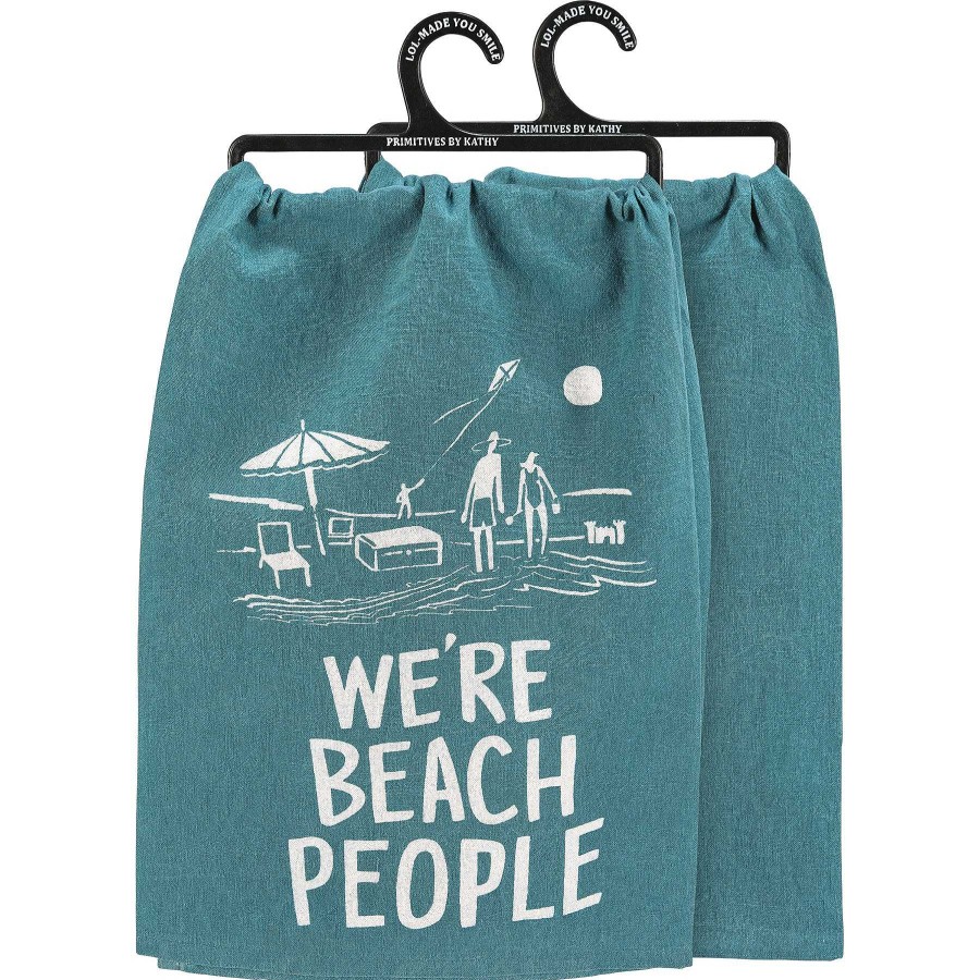 Home Decor Primitives By Kathy | We'Re Beach People' Kitchen Towel