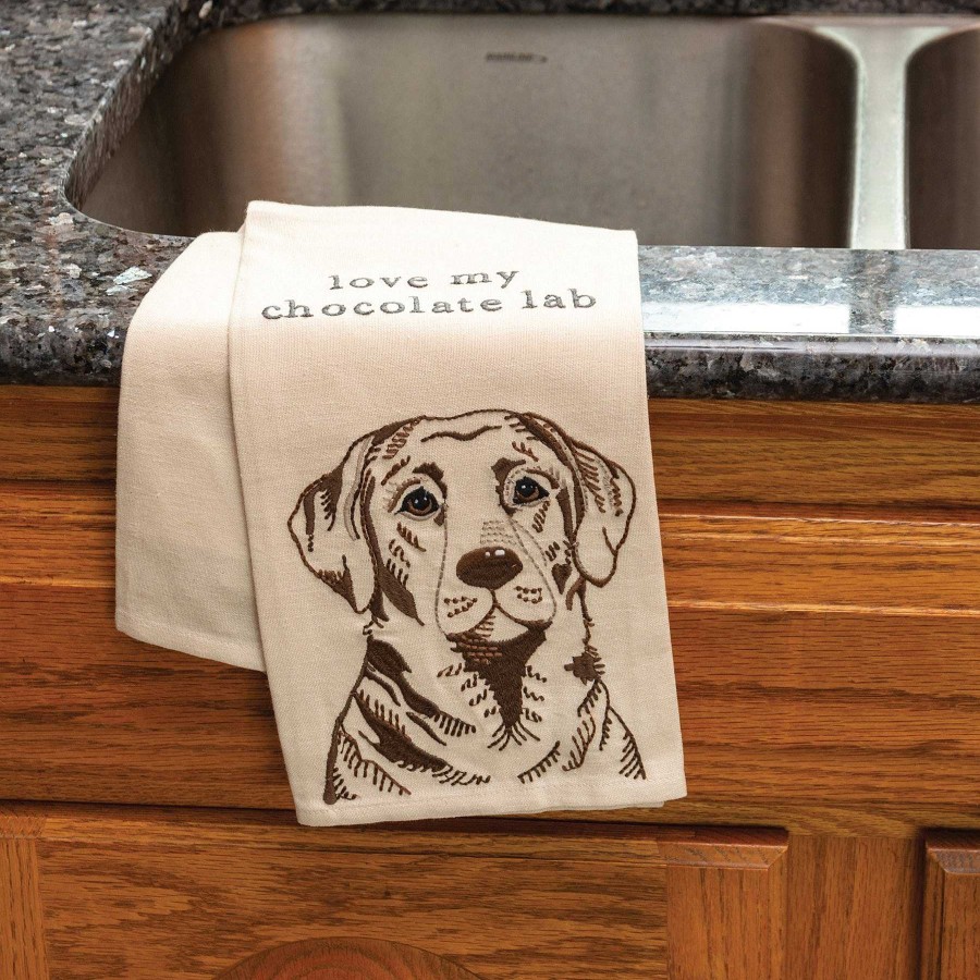 Home Decor Primitives By Kathy | Love My Chocolate Lab' Dish Towel