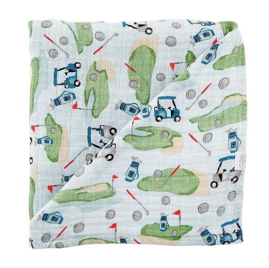 Home Decor Mudpie | Golf Muslin Swaddle Blanket By Mud Pie