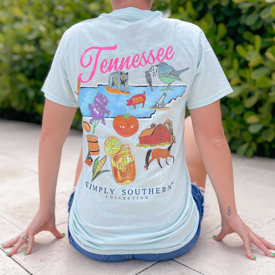 Clothing Simply Southern Short Sleeve | Tennessee State Short Sleeve Tee By Simply Southern