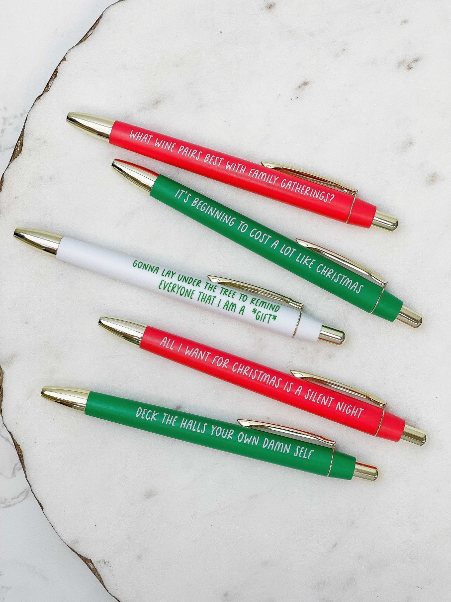 Home Decor Fun Club | Oh Sh*T, It'S Christmas' Pen Set