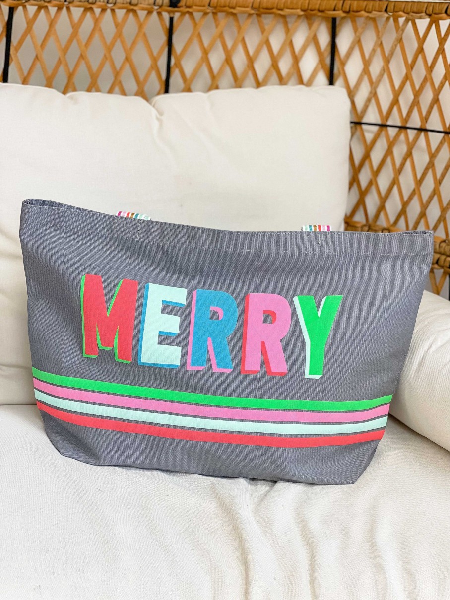 Accessories Jadelynn Brooke Tote Bags | Colorful 'Merry' Shoulder Tote