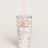 Home Decor Spartina | Atlanta Clear 24 Oz Drink Tumbler By Spartina