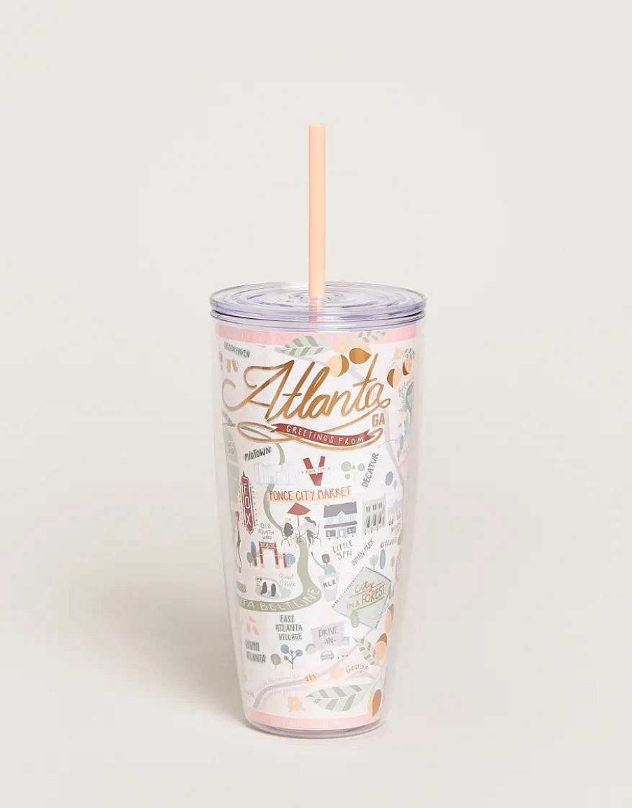 Home Decor Spartina | Atlanta Clear 24 Oz Drink Tumbler By Spartina