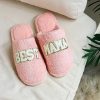 Shoes Prep Obsessed JTC | Best Mama' Embroidered Fuzzy Slippers - Pink