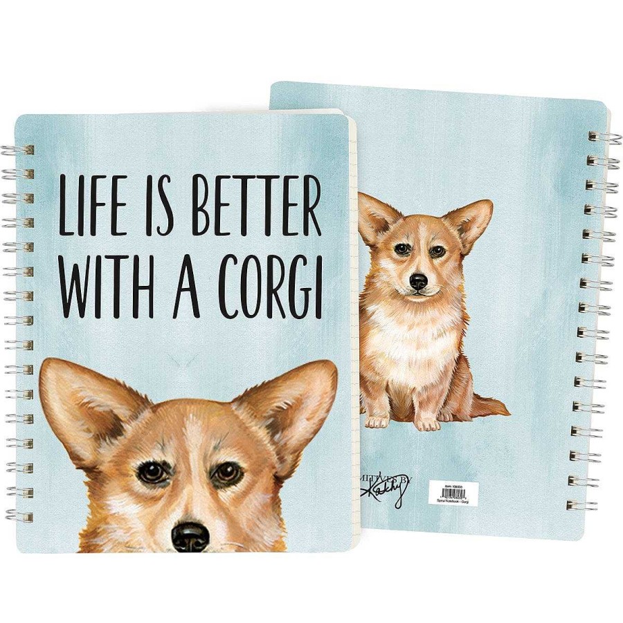 Home Decor Primitives By Kathy | Corgi Spiral Notebook