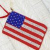 Accessories Prep Obsessed TL Wristlets & Clutches | American Flag' Beaded Zip Wristlet