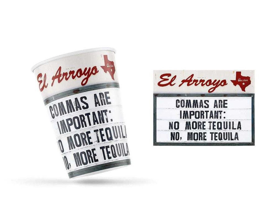 Home Decor El Arroyo | Commas Are Important' 12 Oz Party Cups