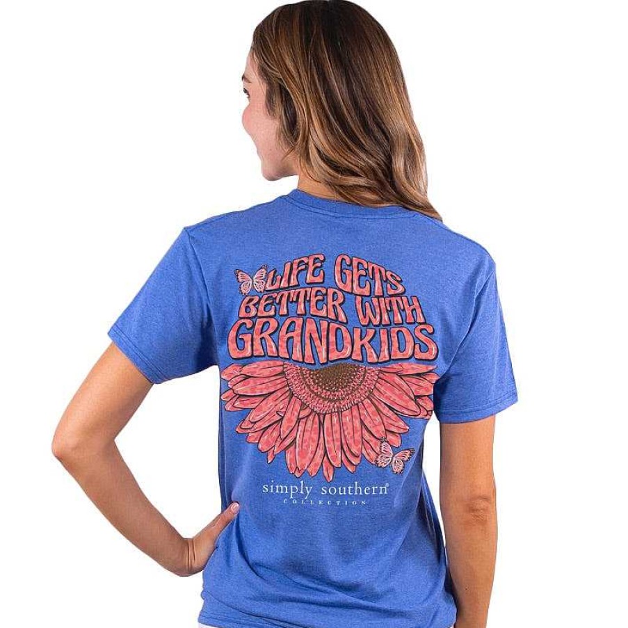 Clothing Simply Southern Short Sleeve | Life Gets Better With Grandkids' Short Sleeve Tee By Simply Southern