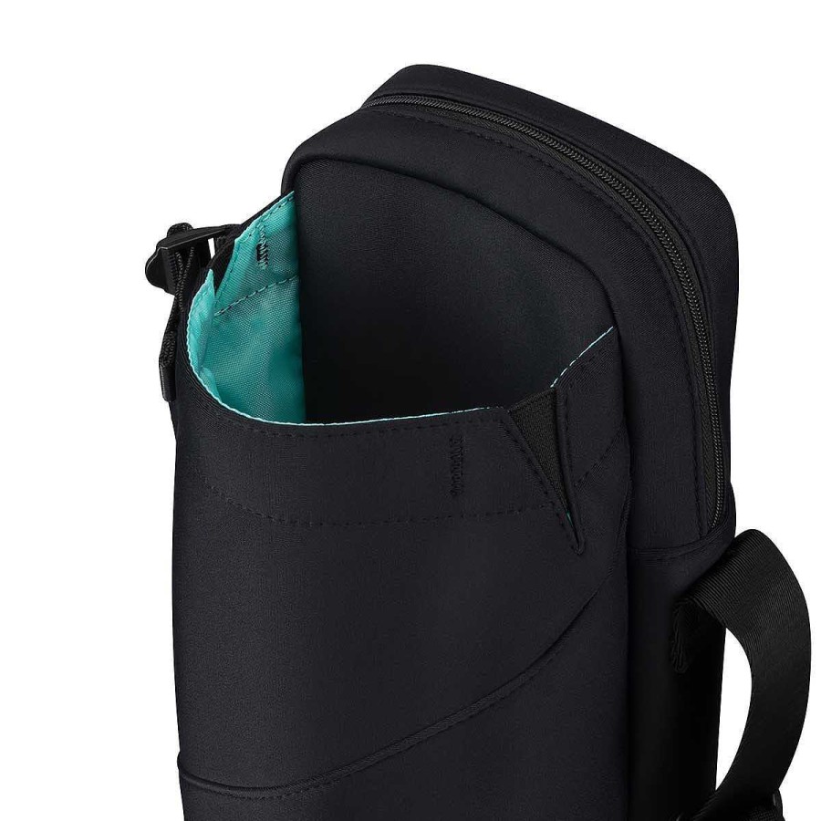 Accessories Corkcicle Crossbody Bags | Black Neoprene Crossbody Sling By Corkcicle