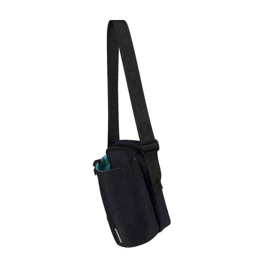 Accessories Corkcicle Crossbody Bags | Black Neoprene Crossbody Sling By Corkcicle