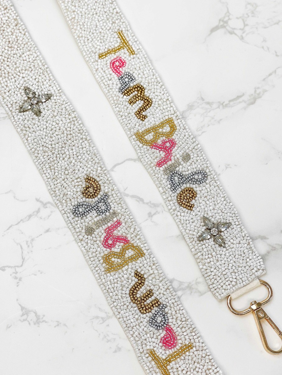 Accessories Prep Obsessed TL Crossbody Bags | Beaded Purse Strap - 'Team Bride'