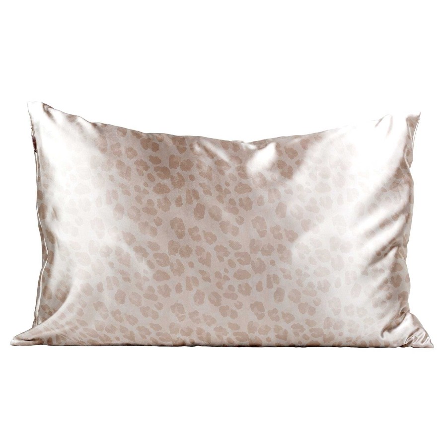 Home Decor Kitsch | Satin Standard Size Pillowcase - Leopard