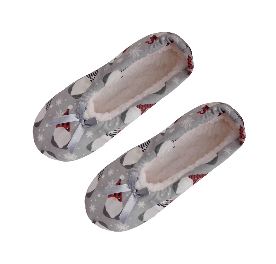 Shoes Opportunities | Velvety Fleece Slippers - Gnomes