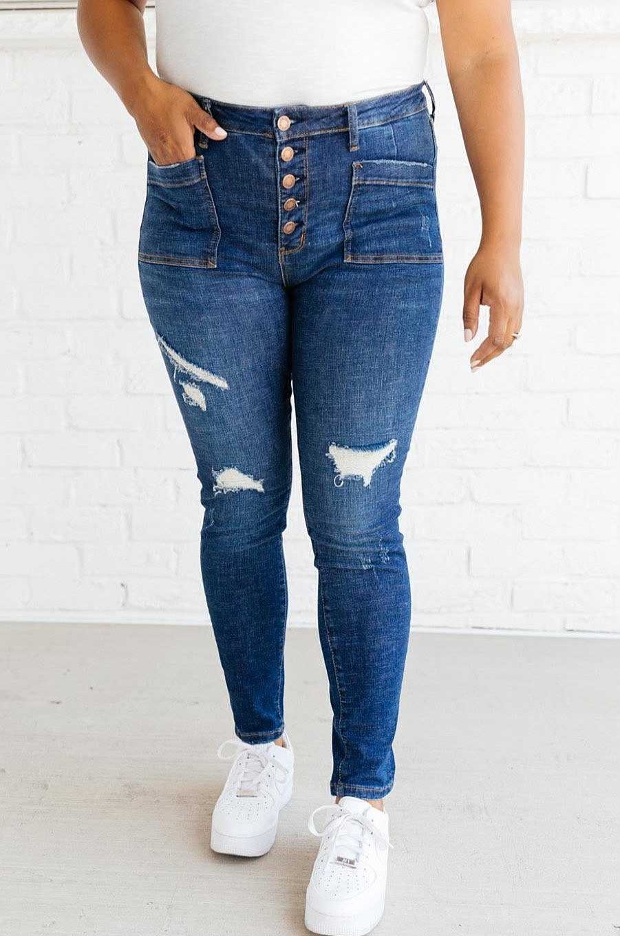 Clothing LHFourth Denim | Patch Of Cargo Skinnies By Judy Blue Pf