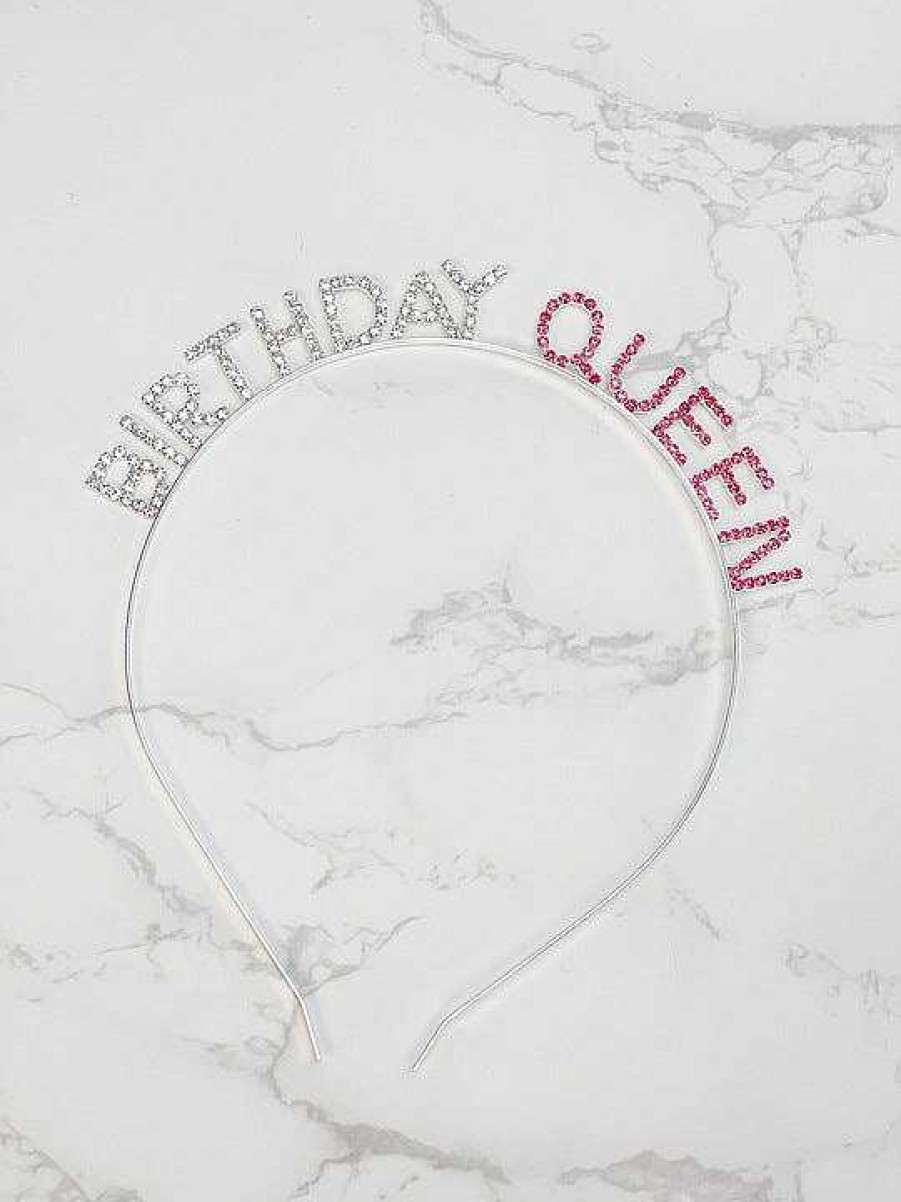 Accessories Prep Obsessed RM Headbands | Birthday Queen' Rhinestone Headband