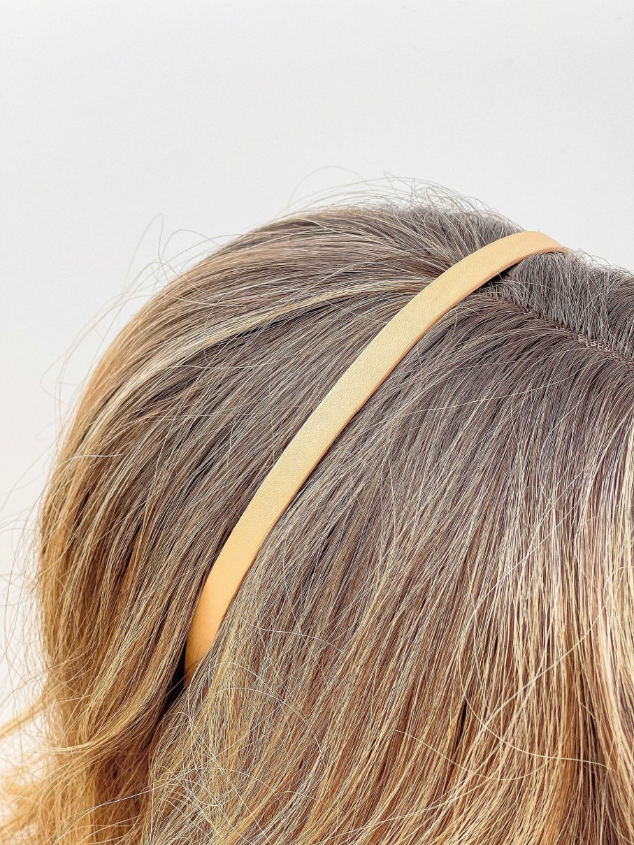 Accessories Prep Obsessed PR Headbands | Skinny Leather Headband - Brown