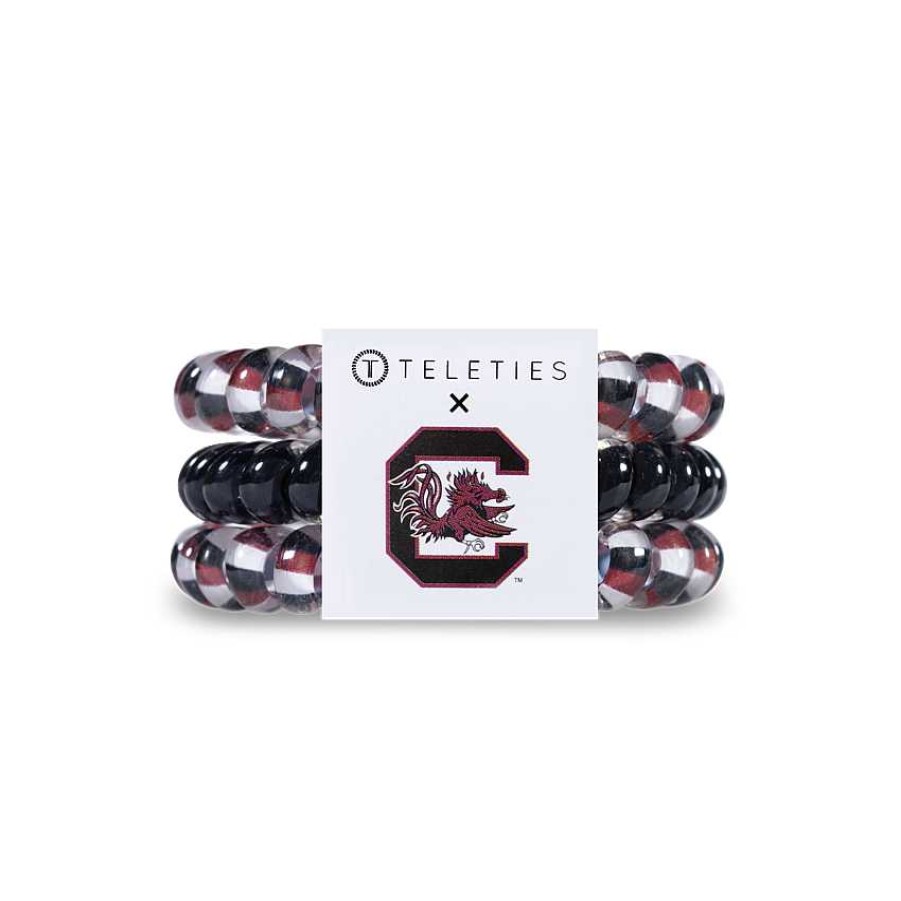 Accessories Teleties Hair Ties & Clips | Teleties Hair Tie - Small Band Pack Of 3 - University Of South Carolina