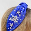 Accessories Prep Obsessed TL Headbands | Star Embellished Headband - Blue & White