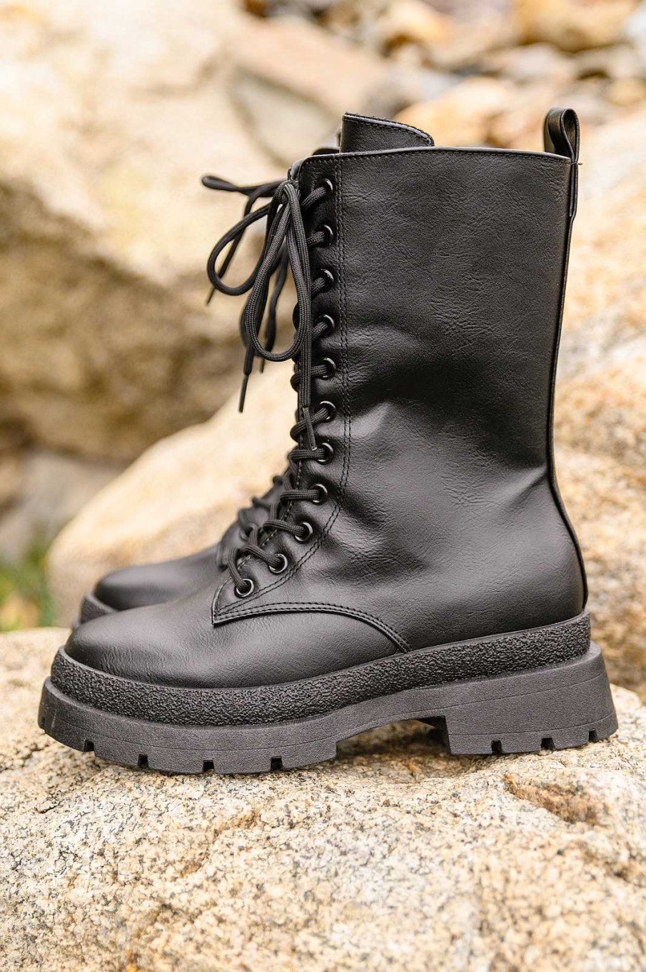 Shoes LDW Sale | Fresh Feels Combat Boots In Black