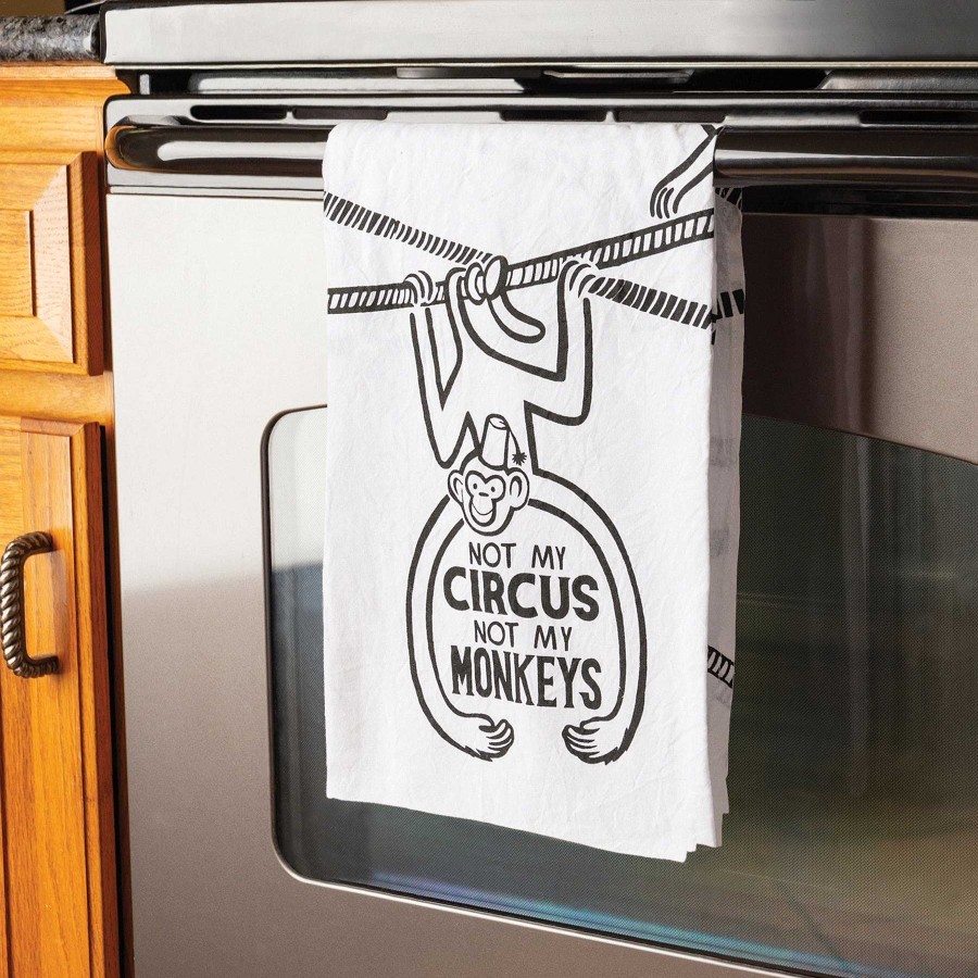 Home Decor Primitives By Kathy | Not My Circus, Not My Monkeys' Kitchen Towel