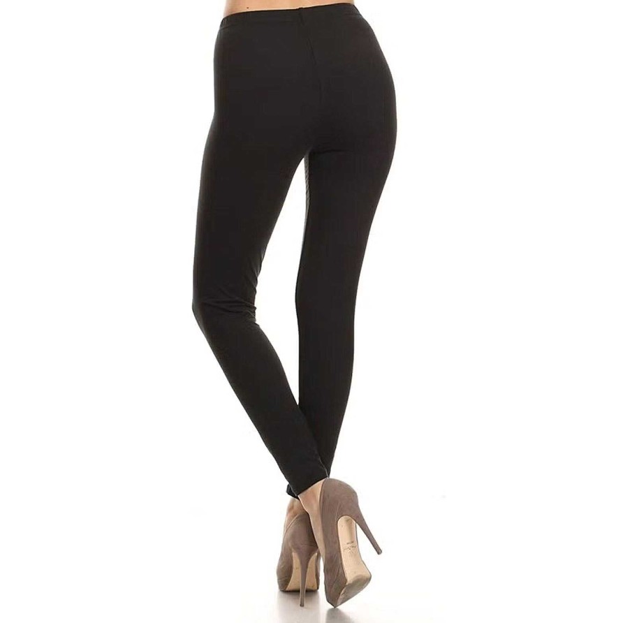 Clothing Leggings Depot Athleisure | Basic Buttery High Waisted Leggings - Black