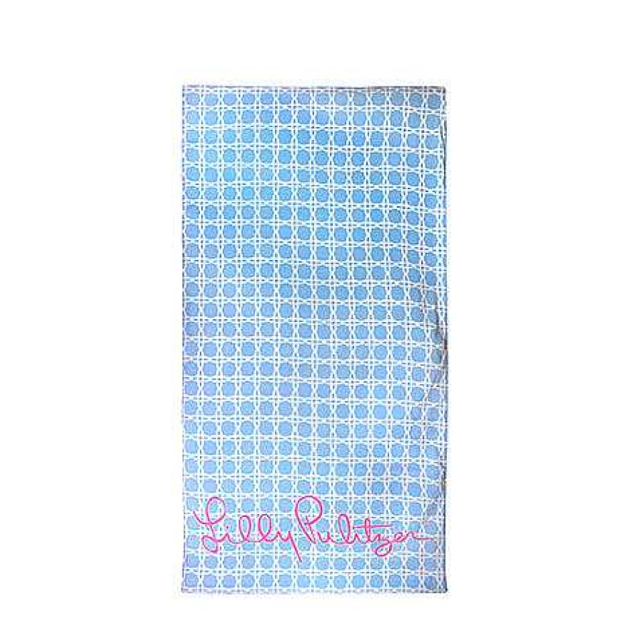 Home Decor Lifeguard Press | Beach Towel By Lilly Pulitzer - Frenchie Blue Caning