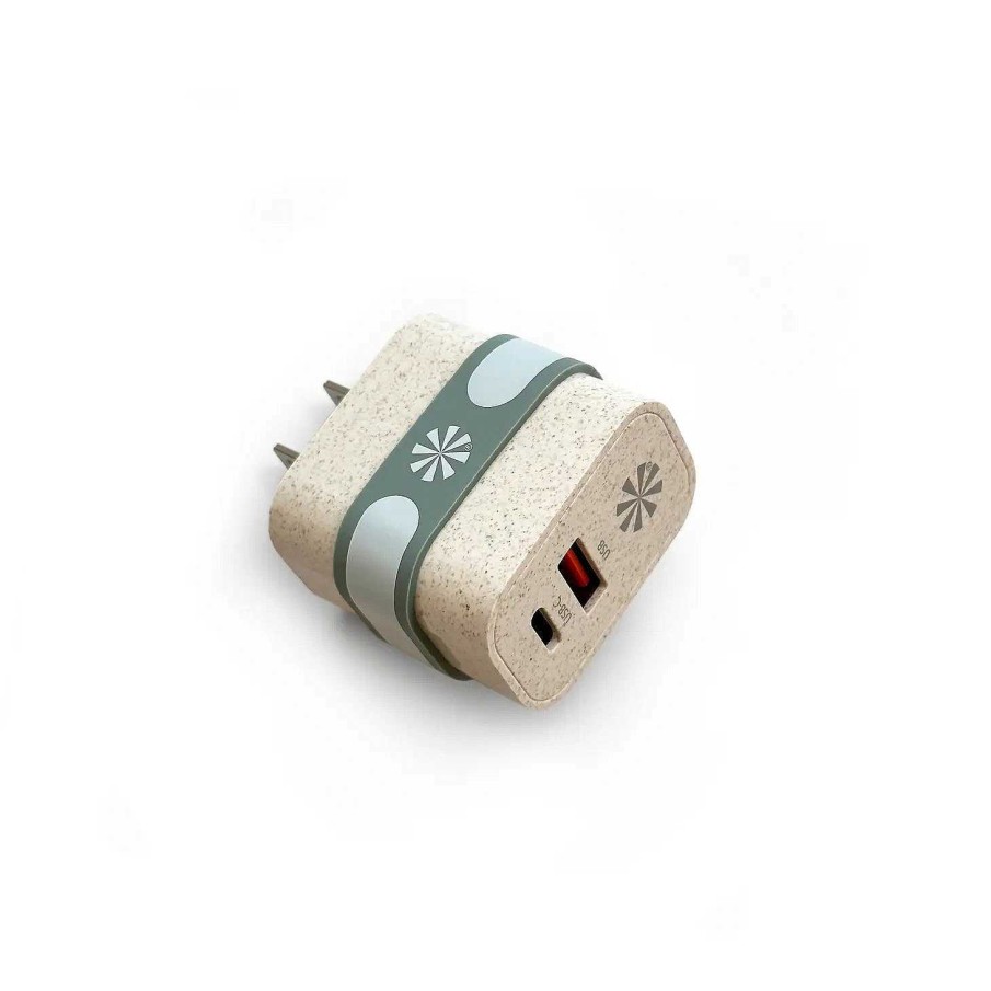 Home Decor Tech Candy | Double Play Eco Wall Power Adapter - Natural