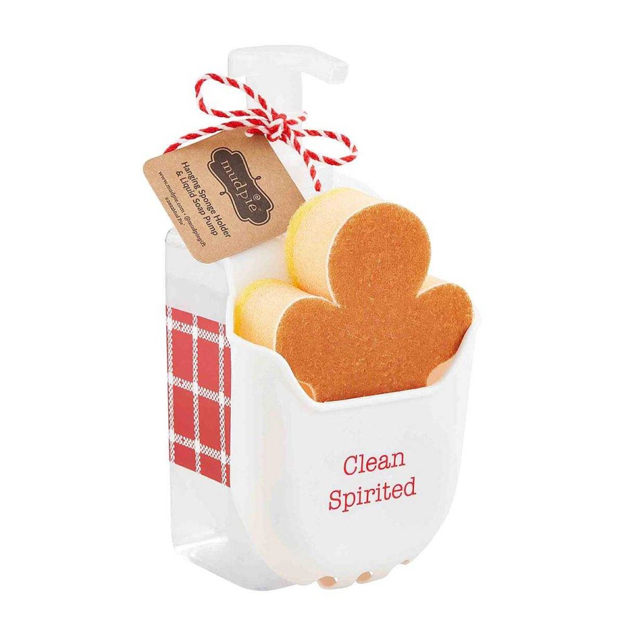 Home Decor Mud Pie | Christmas Soap & Sponge Caddy Sets By Mud Pie