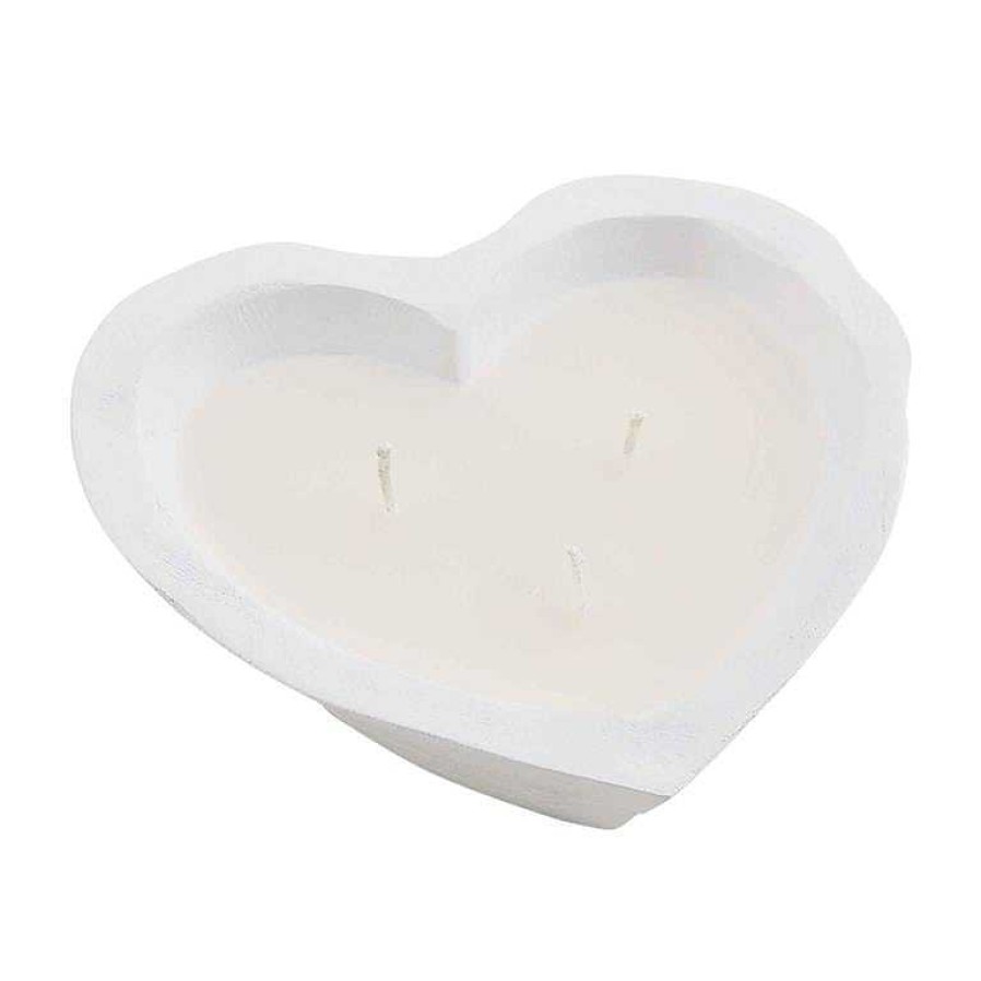 Home Decor Mud Pie | Heart Dough Bowl Candles By Mud Pie