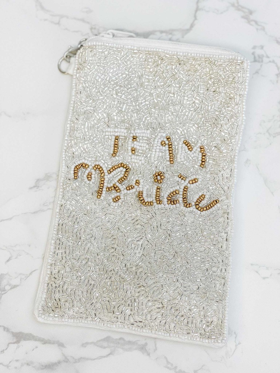 Accessories Prep Obsessed TL Crossbody Bags | Team Bride' Beaded Phone Crossbody