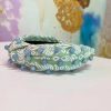 Accessories Brianna Cannon Headbands | Green & White Palm Headband With Aquamarine Beads By Brianna Cannon