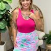 Clothing Basix Of America Skirts | Printed Skort - Pink Turtles