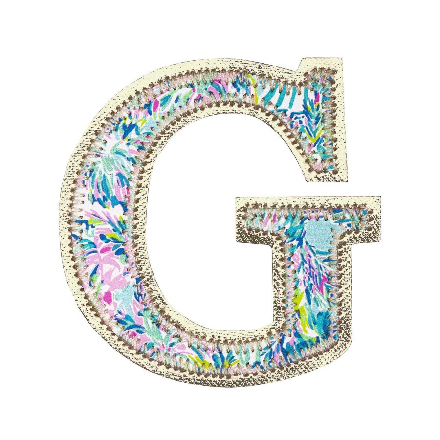 Home Decor Lilly Pulitzer | Printed Monogram Sticker By Lilly Pulitzer - G