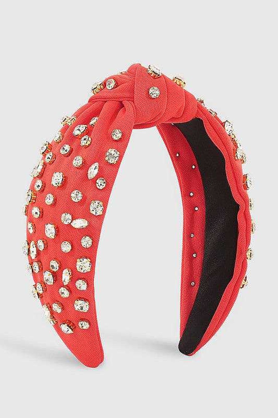 Accessories Medy Jewelry Headbands | Rhinestone Embellished Knotted Headband - Orange