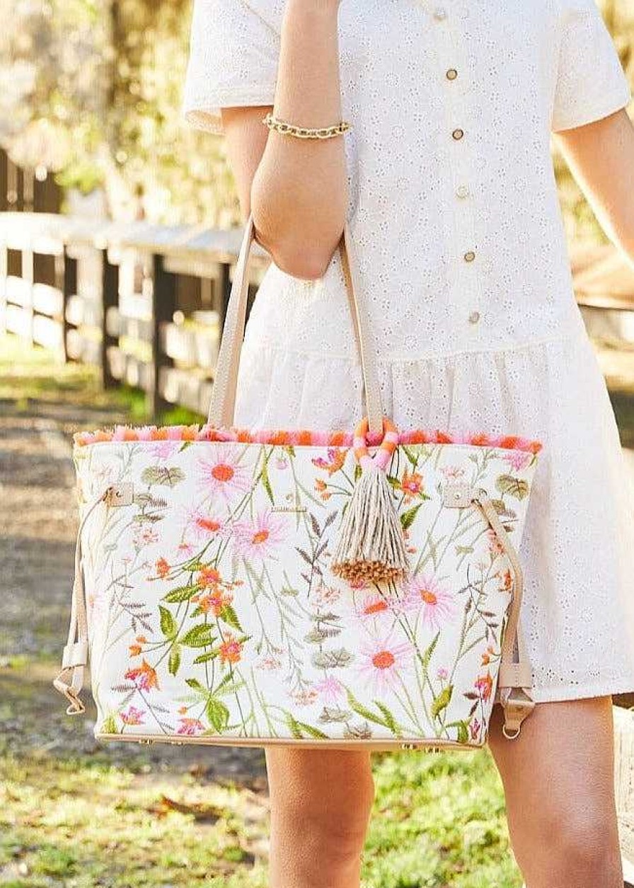 Accessories Spartina Tote Bags | Audubon Wildflower Jetsetter Tote