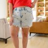 Clothing LDW Sale Shorts | Hi-Waisted Cherry Acid Wash Cutoffs By Judy Blue