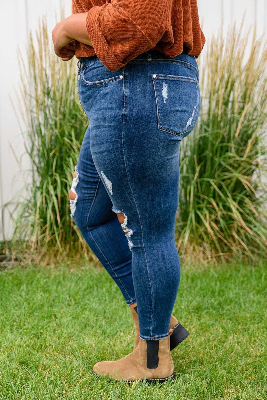 Clothing LDW Sale Denim | Ari Hi-Rise Button Fly Cuffed Skinny By Judy Blue