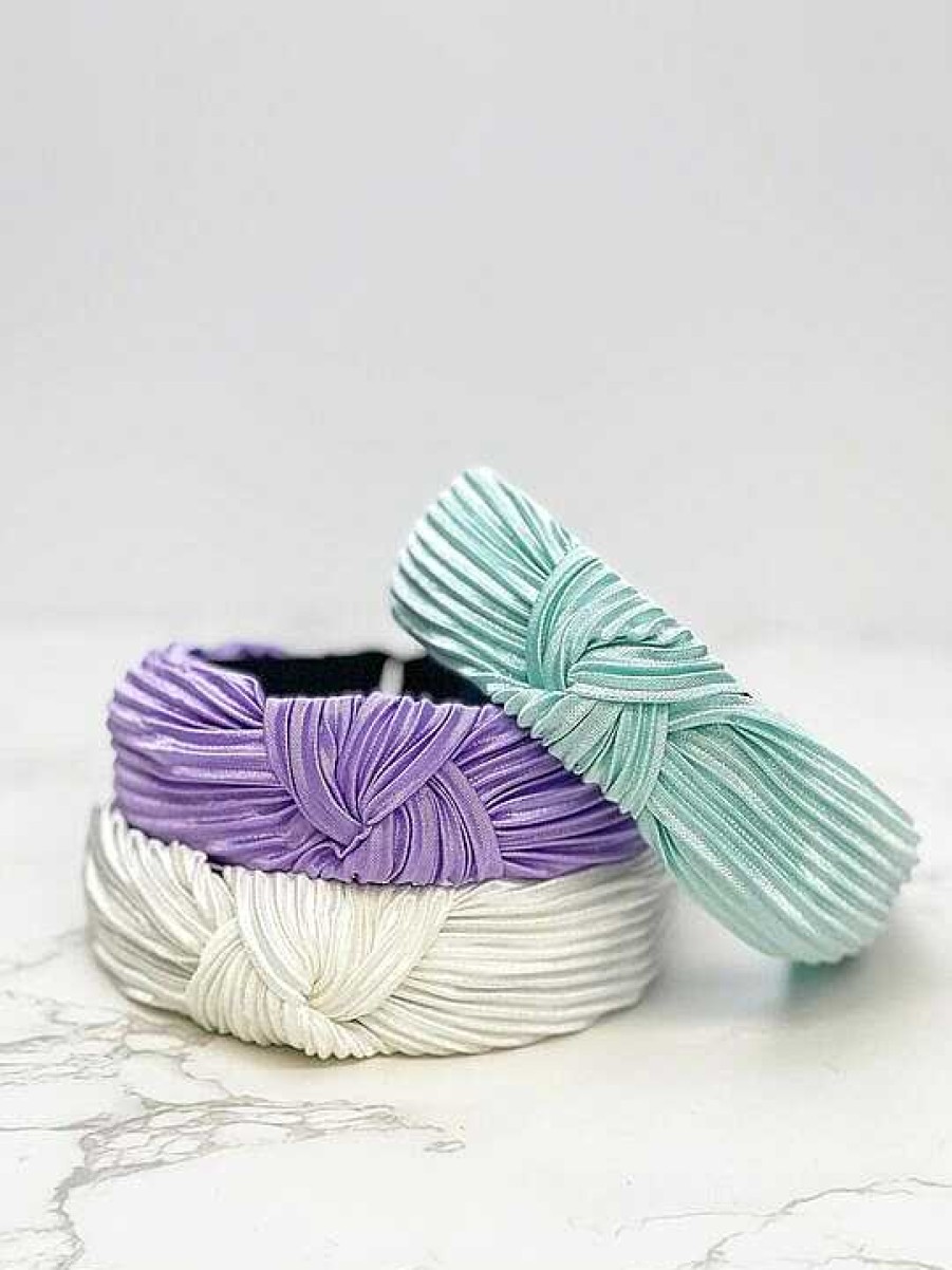 Accessories Prep Obsessed U&I Headbands | Pastel Gauzy Knotted Headband - Purple