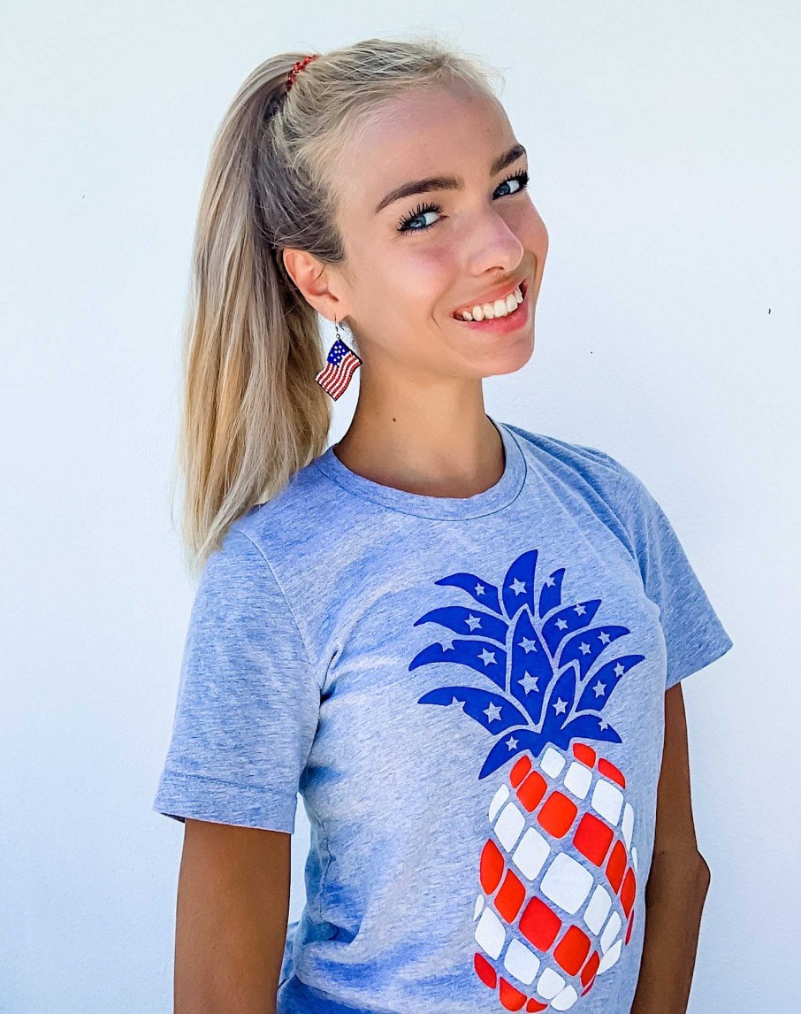 Clothing Prep Obsessed Graphic Tees | Patriotic Pineapple' Signature Graphic Tee