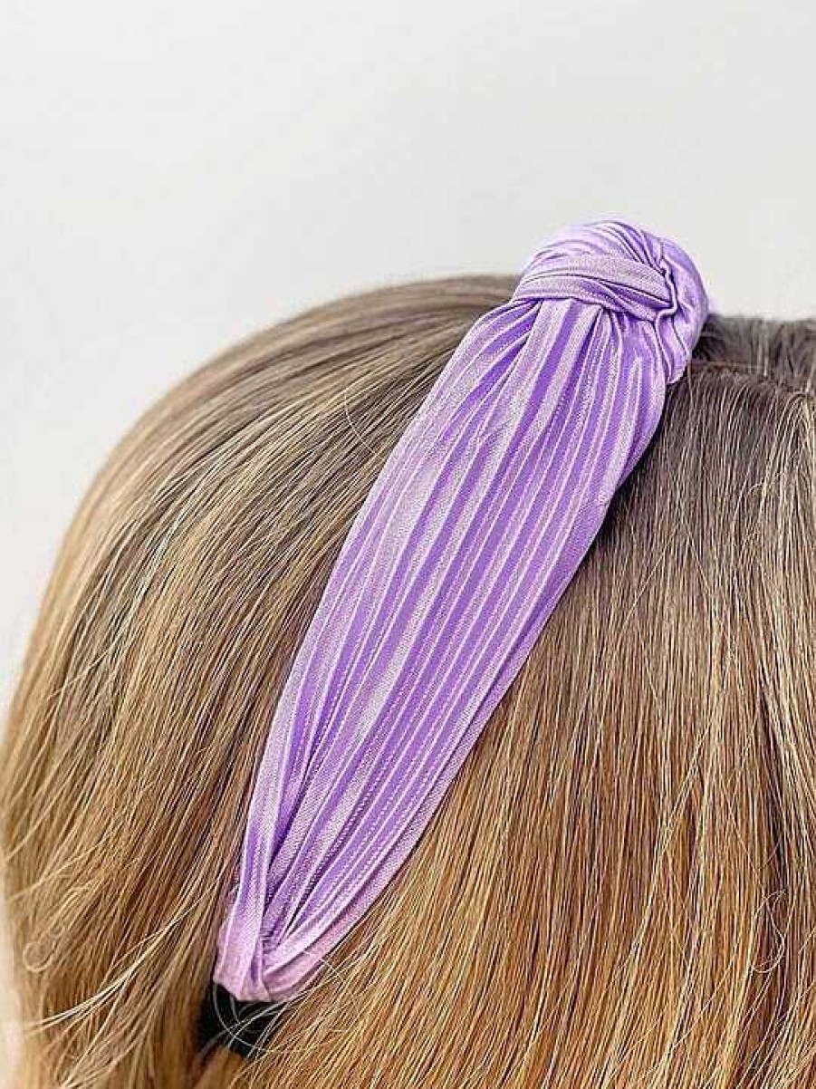 Accessories Prep Obsessed U&I Headbands | Pastel Gauzy Knotted Headband - Purple