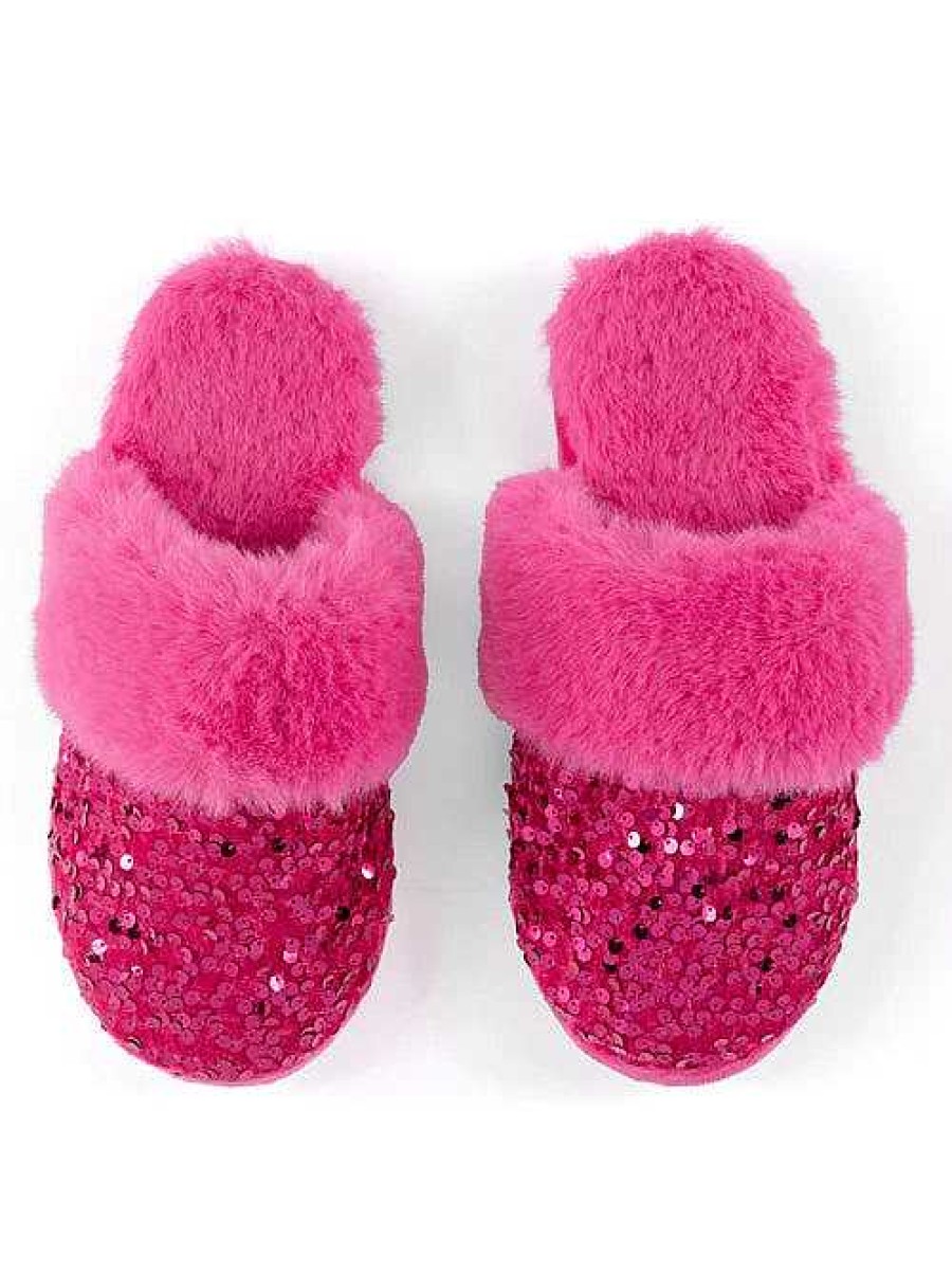 Shoes Shiraleah | Fiesta Sequin Slippers - Magenta