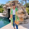 Clothing Prep Obsessed MIZ Kimonos | Bright Pineapple Open Front Kimono